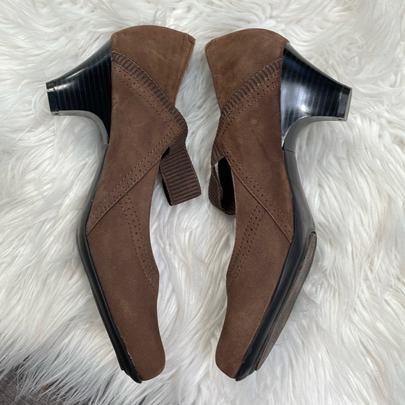 Earth Spirit Classics women’s brown genuine leather upper heeled shoes size 9 - Picture 2 of 9